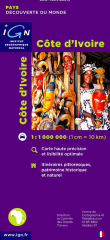 Côte d'Ivoire Carte Routière au 1 : 1 000 000 (Les Spéciales de l'IGN: Pays e... - Wide World Maps & MORE! -  - Wide World Maps & MORE! - Wide World Maps & MORE!