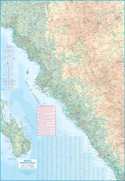 Mexico Sonora & Sinaloa Travel Reference Map 1:800K - Wide World Maps & MORE!