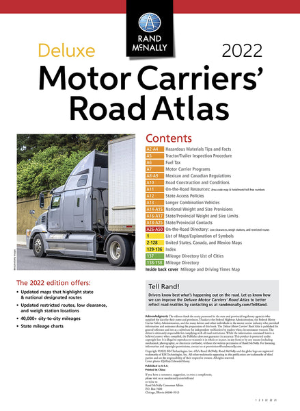 2022 Deluxe Motor Carriers' Road Atlas [Archival Copy] - Wide World Maps & MORE!