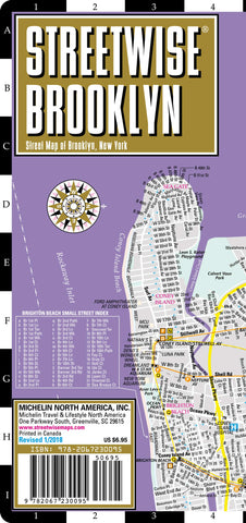 Streetwise Brooklyn Map - Laminated City Center Street Map of Brooklyn, New York (Michelin Streetwise Maps) [Map] Michelin - Wide World Maps & MORE!