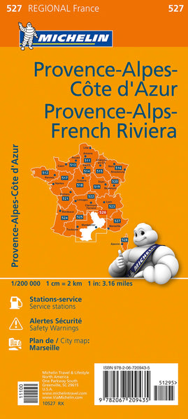 Michelin Regional Maps: France: Provence-Alps-French Riviera Map 527 - Wide World Maps & MORE!