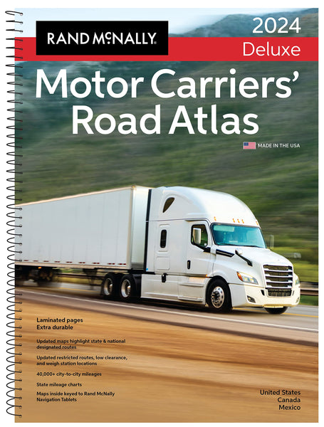 Rand McNally 2024 Deluxe Motor Carriers' Road Atlas (Rand McNally Motor Carriers' Road Atlas) [Paperback] Rand McNally - Wide World Maps & MORE!