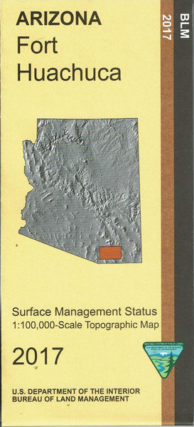 Fort Huachuca Surface Management Status 1:100,000-Scale Topographic Map - Wide World Maps & MORE! - Map - United States Department of the Interior - Wide World Maps & MORE!