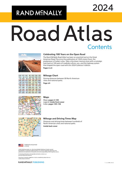 Rand McNally 2024 Road Atlas - 100th Anniversary Collector?s Edition (Rand McNally Road Atlas: United States, Canada, Mexico) Rand McNally - Wide World Maps & MORE!