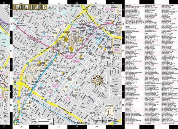 2018 Streetwise Los Angeles Map - Laminated City Center Street Map of Los Angeles, California (Michelin Streetwise Maps) - Wide World Maps & MORE!