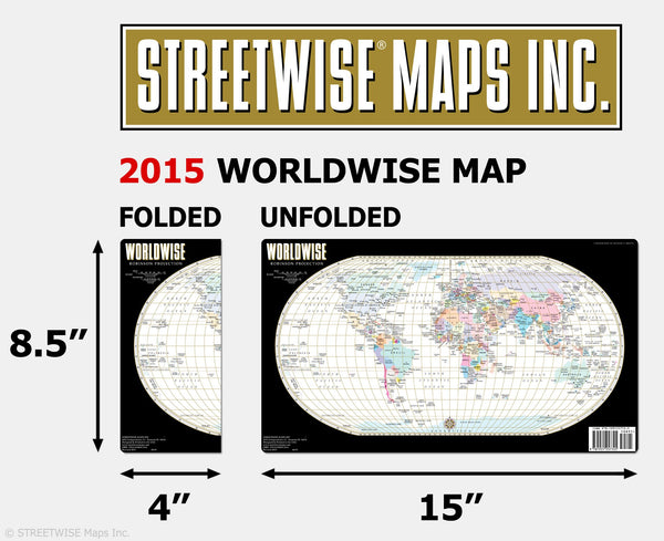 Streetwise World Map - Laminated Time Zone Map of the World - WORLDWISE - Wide World Maps & MORE! - Book - Wide World Maps & MORE! - Wide World Maps & MORE!