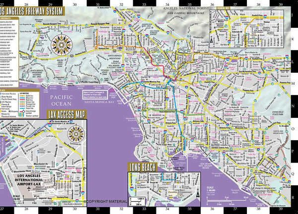 2018 Streetwise Los Angeles Map - Laminated City Center Street Map of Los Angeles, California (Michelin Streetwise Maps) - Wide World Maps & MORE!