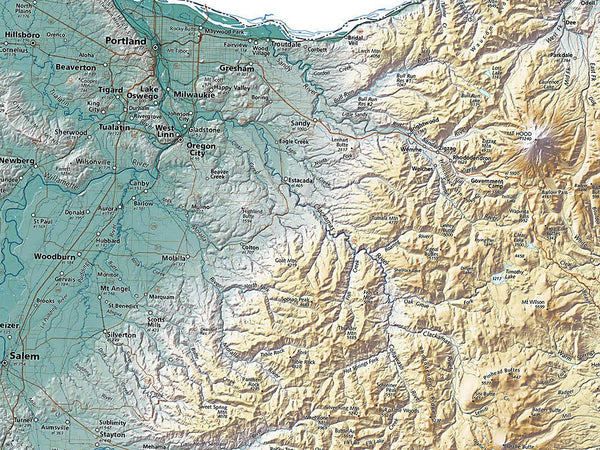 Raven Wall Map for the State of Oregon - Paper - Wide World Maps & MORE! - Book - Wide World Maps & MORE! - Wide World Maps & MORE!