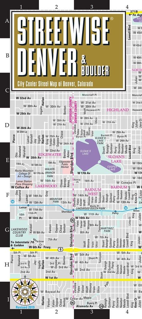 Streetwise Denver Map: Laminated City Center Map of Denver, Colorado (Michelin Streetwise Maps) - Wide World Maps & MORE!