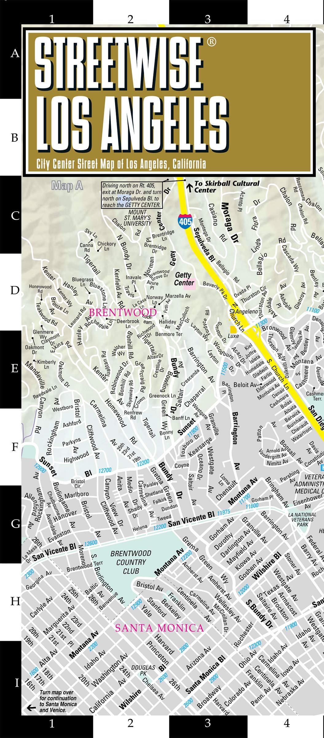 Streetwise Los Angeles Map - Laminated City Center Street