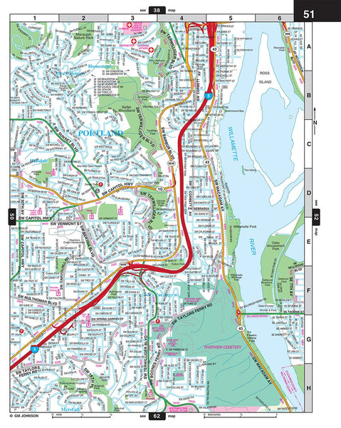 2014 Greater Portland Street Map Book - Wide World Maps & MORE! - Map - GM Johnson - Wide World Maps & MORE!