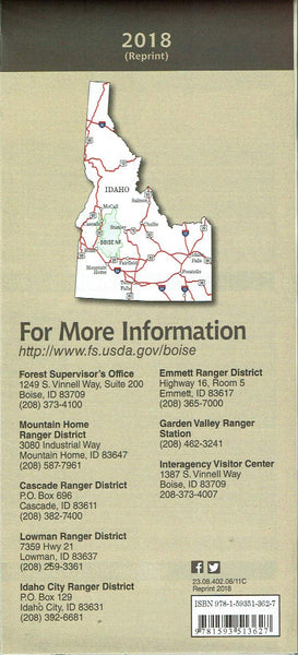 Boise National Forest, Idaho - Wide World Maps & MORE! - Book - Wide World Maps & MORE! - Wide World Maps & MORE!