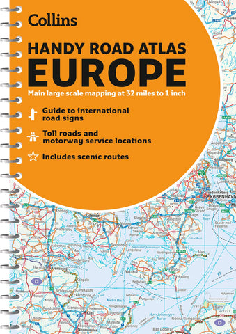 Collins Handy Road Atlas Europe [Spiral-bound] Collins Maps - Wide World Maps & MORE!