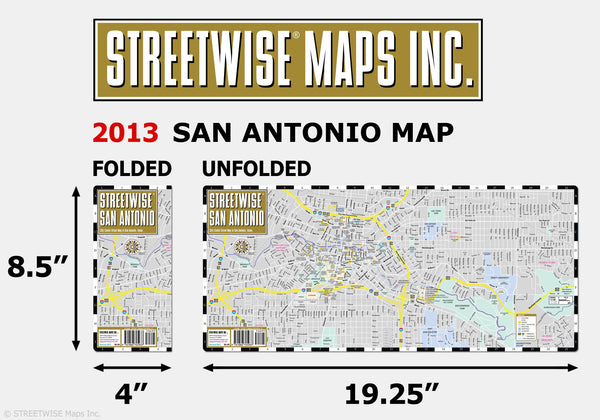 Streetwise San Antonio Map - Laminated City Center Street Map of San Antonio, Texas - Folding pocket size travel map - Wide World Maps & MORE! - Book - Brown, Michael E. (CON) - Wide World Maps & MORE!