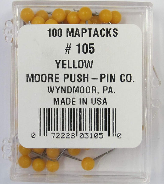 Moore Push-Pin Map Tacks - Wide World Maps & MORE! - Art and Craft Supply - Moore Push-Pin - Wide World Maps & MORE!