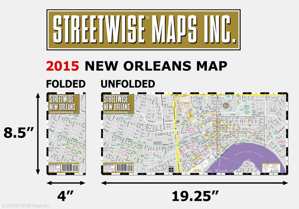 Streetwise New Orleans Map - Laminated City Center Street Map of New Orleans, Louisiana - Wide World Maps & MORE! - Book - StreetWise - Wide World Maps & MORE!