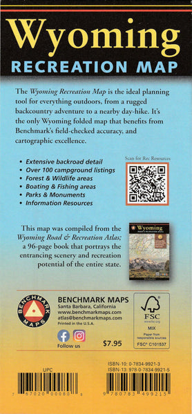 Wyoming Recreation Map (The Cowboy State) [Map] BM Maps - Wide World Maps & MORE!