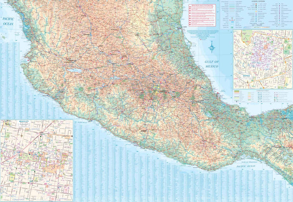 Mexico Pacific Coast and Guadalajara Travel Reference Map - Wide World Maps & MORE!