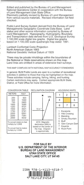 Navajo Mountain Surface Management 1:100,000-Scale Topographic Map (Utah) [Map] Bureau of Land Management - Wide World Maps & MORE!