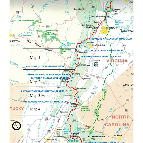 Official Southwest Virginia Appalachian Trail Maps - Wide World Maps & MORE!