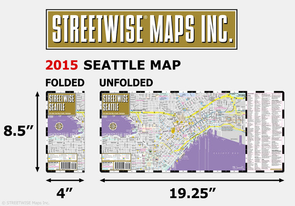 Streetwise Seattle Map - Laminated City Center Street Map of Seattle, Washington - Folding pocket size travel map with monorail & streetcar lines - Wide World Maps & MORE! - Book - StreetWise - Wide World Maps & MORE!