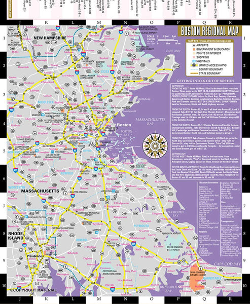 Streetwise Boston Map - Laminated City Center Street Map of Boston, Massachusetts (Michelin Streetwise Maps) - Wide World Maps & MORE!