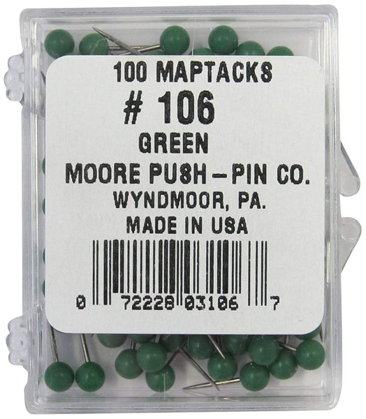 Moore Push-Pin Map Tacks - Wide World Maps & MORE! - Art and Craft Supply - Moore Push-Pin - Wide World Maps & MORE!