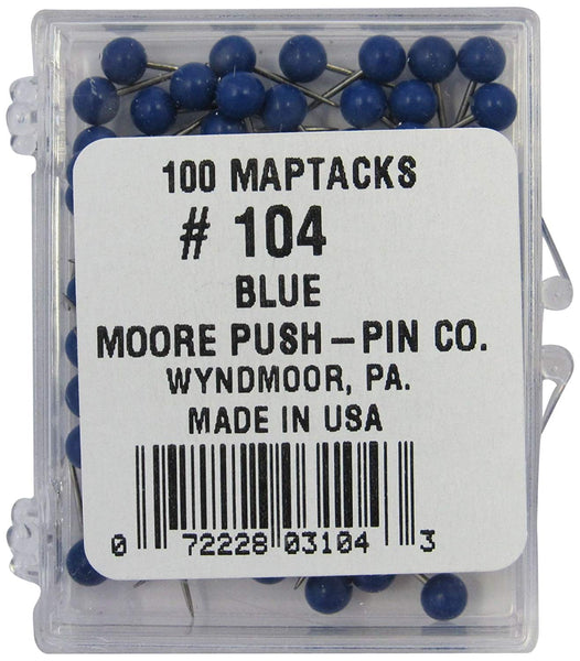 Moore Push-Pin Map Tacks - Wide World Maps & MORE! - Art and Craft Supply - Moore Push-Pin - Wide World Maps & MORE!