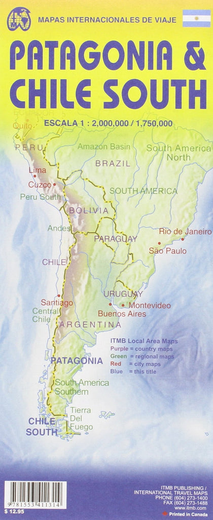 Map of Patagonia - Chile and Argentina maps