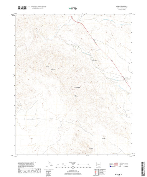 Ives Peak, Arizona (US TOPO 7.5'×7.5' Topographic Quadrangle) - Wide World Maps & MORE!