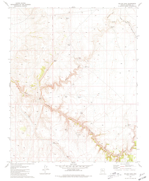 MILLER TANK, Arizona (7.5'×7.5' Topographic Quadrangle) - Wide World Maps & MORE! - Map - Wide World Maps & MORE! - Wide World Maps & MORE!