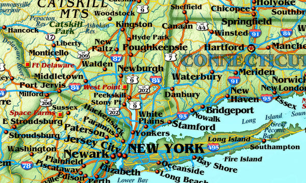 Northeastern United States Jumbo-Size Wall Map - Wide World Maps & MORE! - Book - Wide World Maps & MORE! - Wide World Maps & MORE!