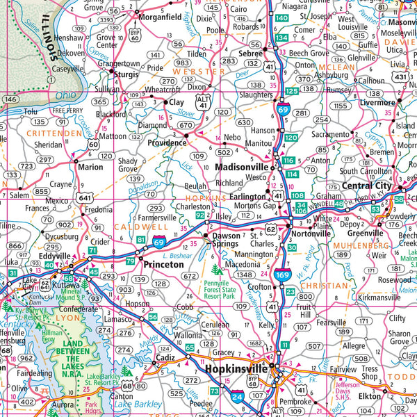 Rand McNally Easy to Fold: Kentucky State Laminated Map [Map] Rand McNally - Wide World Maps & MORE!