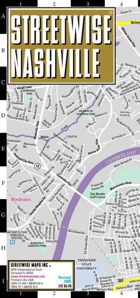 Streetwise Nashville Map - Laminated City Center Street Map of Nashville, Tennessee - Folding pocket size travel map - Wide World Maps & MORE! - Book - StreetWise - Wide World Maps & MORE!