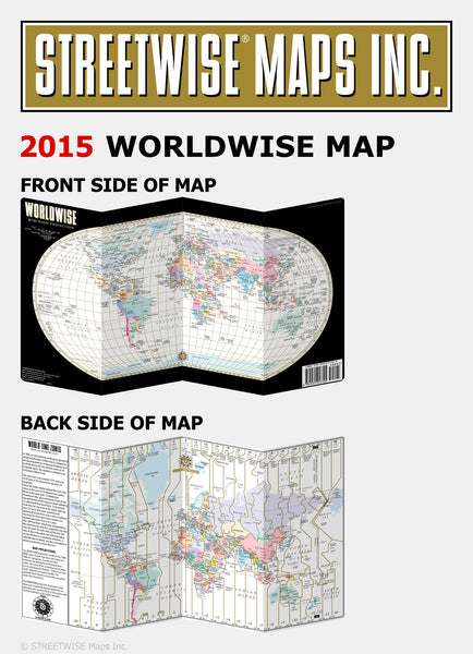 Streetwise World Map - Laminated Time Zone Map of the World - WORLDWISE - Wide World Maps & MORE! - Book - Wide World Maps & MORE! - Wide World Maps & MORE!