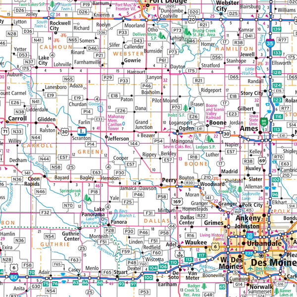 Rand McNally Easy To Fold: Iowa State Laminated Map [Map] Rand McNally - Wide World Maps & MORE!