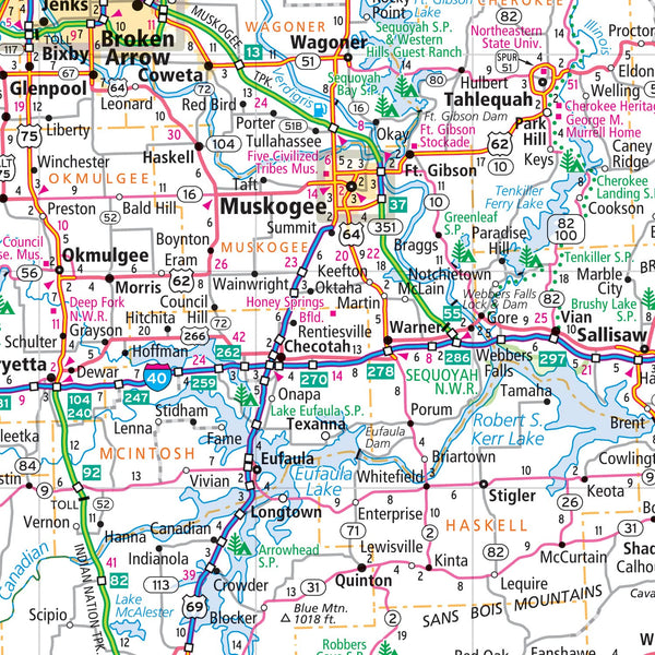Rand McNally Easy To Fold: Oklahoma State Laminated Map Rand McNally - Wide World Maps & MORE!