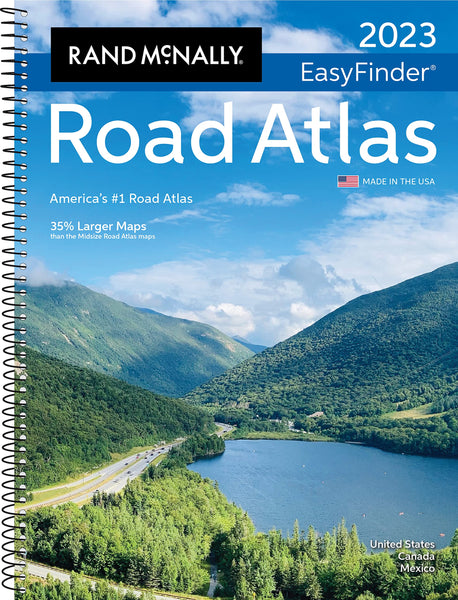 Rand McNally 2023 EasyFinder Midsize Road Atlas (Rand McNally Road Atlas Midsize Easy Finder) [Spiral-bound] Rand McNally - Wide World Maps & MORE!