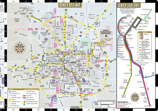 Streetwise Denver Map - Laminated City Center Street Map of Denver, Colorado - Folding pocket size travel map with light rail map, trolley, Boulder inset - Wide World Maps & MORE! - Book - Wide World Maps & MORE! - Wide World Maps & MORE!