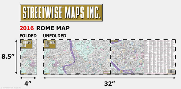 Streetwise Rome Map - Laminated City Center Street Map of Rome, Italy - Folding pocket size travel map with metro map, subway - Wide World Maps & MORE! - Book - StreetWise - Wide World Maps & MORE!