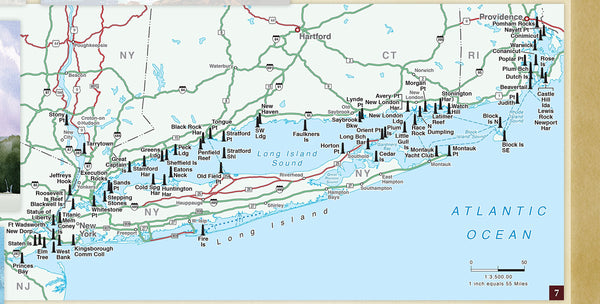 United States Lighthouses: Illustrated Map & Guide Paper/Non-Laminated - Wide World Maps & MORE!