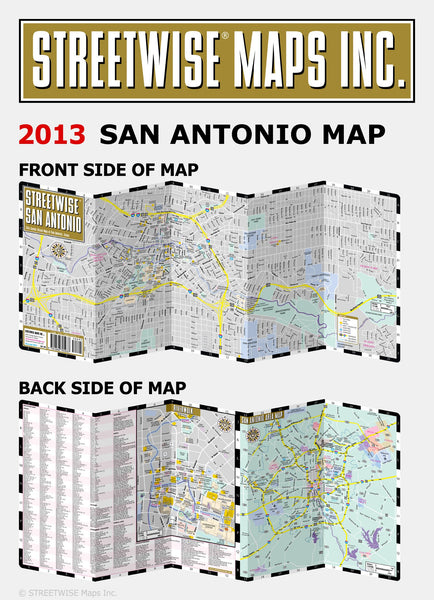 Streetwise San Antonio Map - Laminated City Center Street Map of San Antonio, Texas - Folding pocket size travel map - Wide World Maps & MORE! - Book - Brown, Michael E. (CON) - Wide World Maps & MORE!