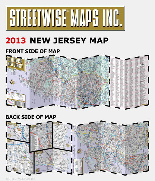 Streetwise New Jersey Map - Laminated State Road Map of New Jersey - Wide World Maps & MORE! - Book - StreetWise - Wide World Maps & MORE!