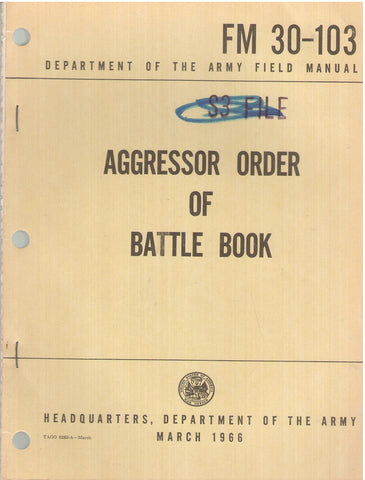 Aggressor Order of Battle Book: Fm 30-103: Department of the Army Field Manual - Wide World Maps & MORE! - Book - Wide World Maps & MORE! - Wide World Maps & MORE!