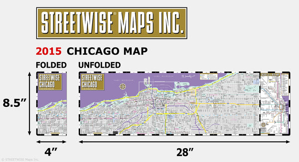 Streetwise Chicago Map - Laminated City Center Street Map of Chicago, Illinois - Folding pocket size travel map with CTA, Metra map  (Streetwise Maps) - Wide World Maps & MORE! - Book - Brand: Streetwise Maps - Wide World Maps & MORE!