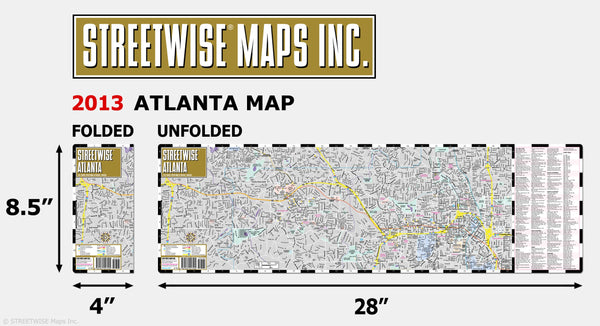 Streetwise Atlanta Map - Laminated City Center Street Map of Atlanta, Georgia - Wide World Maps & MORE! - Book - Wide World Maps & MORE! - Wide World Maps & MORE!