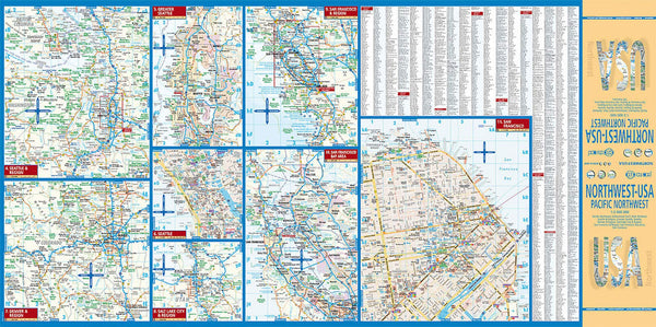 Laminated Pacific Northwest Map by Borch (English Edition) - Wide World Maps & MORE!