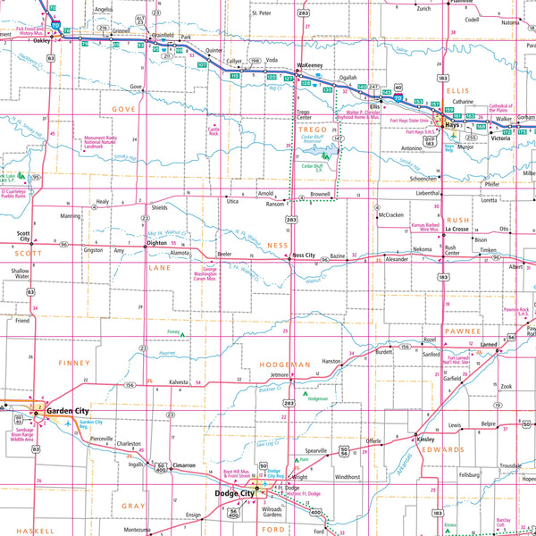 Rand McNally Easy To Read Folded Map: Kansas State Map Rand McNally - Wide World Maps & MORE!