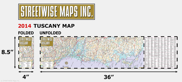 Streetwise Tuscany Map - Laminated Road Map of Tuscany, Italy - Folding pocket size travel map - Wide World Maps & MORE! - Book - StreetWise - Wide World Maps & MORE!