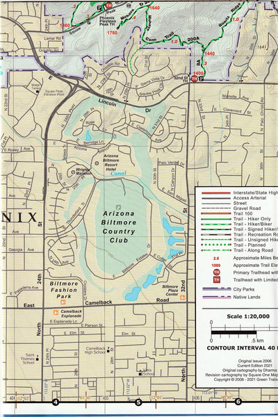 Phoenix Mountain Preserve (Hike | Horseback | Mountain Bike | Walk) 2813S - Wide World Maps & MORE!